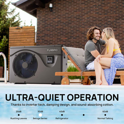 Beluga Inverter Swimming Pool Heat Pump, 33K/50K/58K/75K BTU