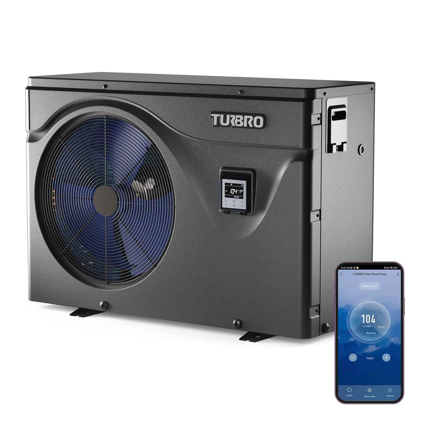 Beluga Inverter Swimming Pool Heat Pump, 33K/50K/58K/75K BTU