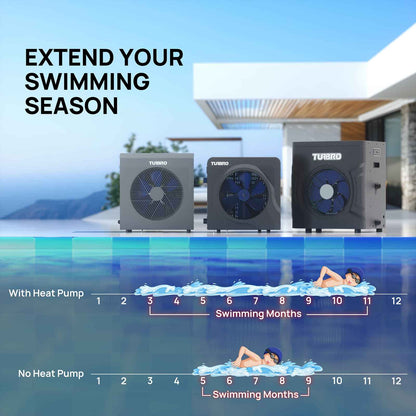 Manatee Swimming Pool Heat Pump, 18K/20K BTU