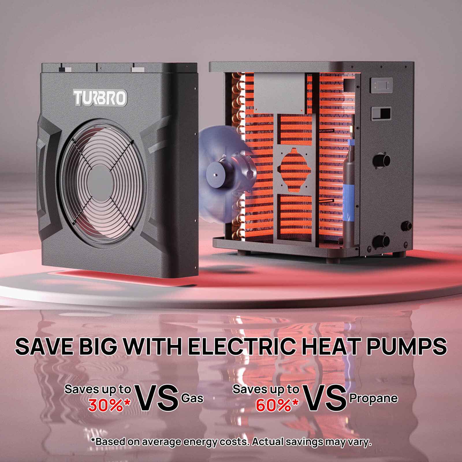 Manatee Swimming Pool Heat Pump, 18K/20K BTU