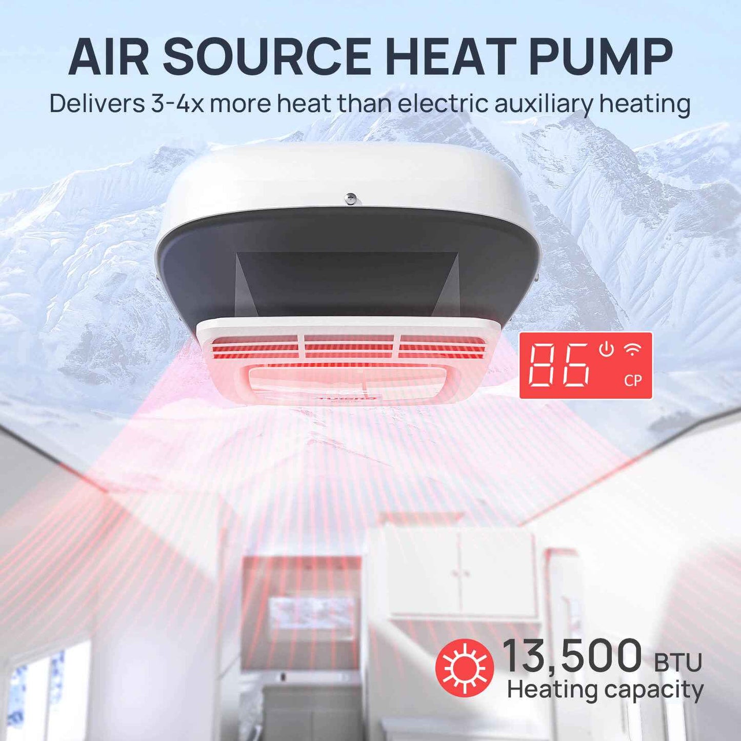 Greenland 13,500 BTU Inverter RV Air Conditioner with Heat Pump