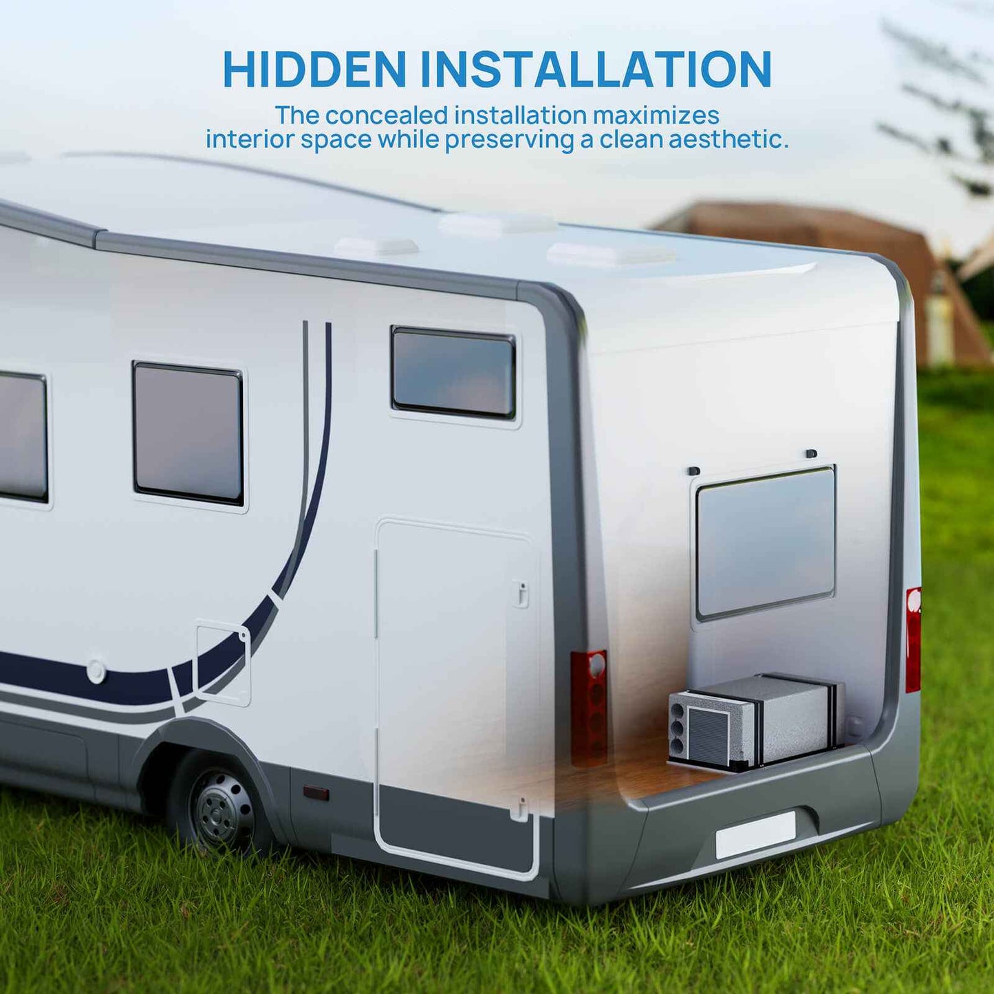 Lapland LL10V 10,000 BTU Inverter Under Bench RV Air Conditioner w/ Heat Pump (R32 Refrigerant)