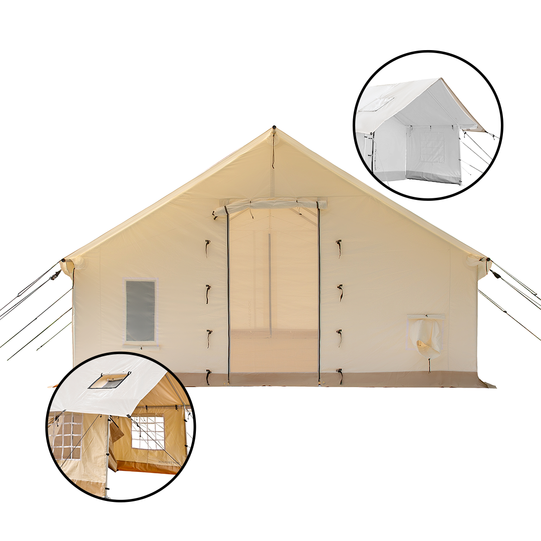 14'x16' Alpha Pro Wall Tent , Extended Flysheet & Porch (Water Repellent)