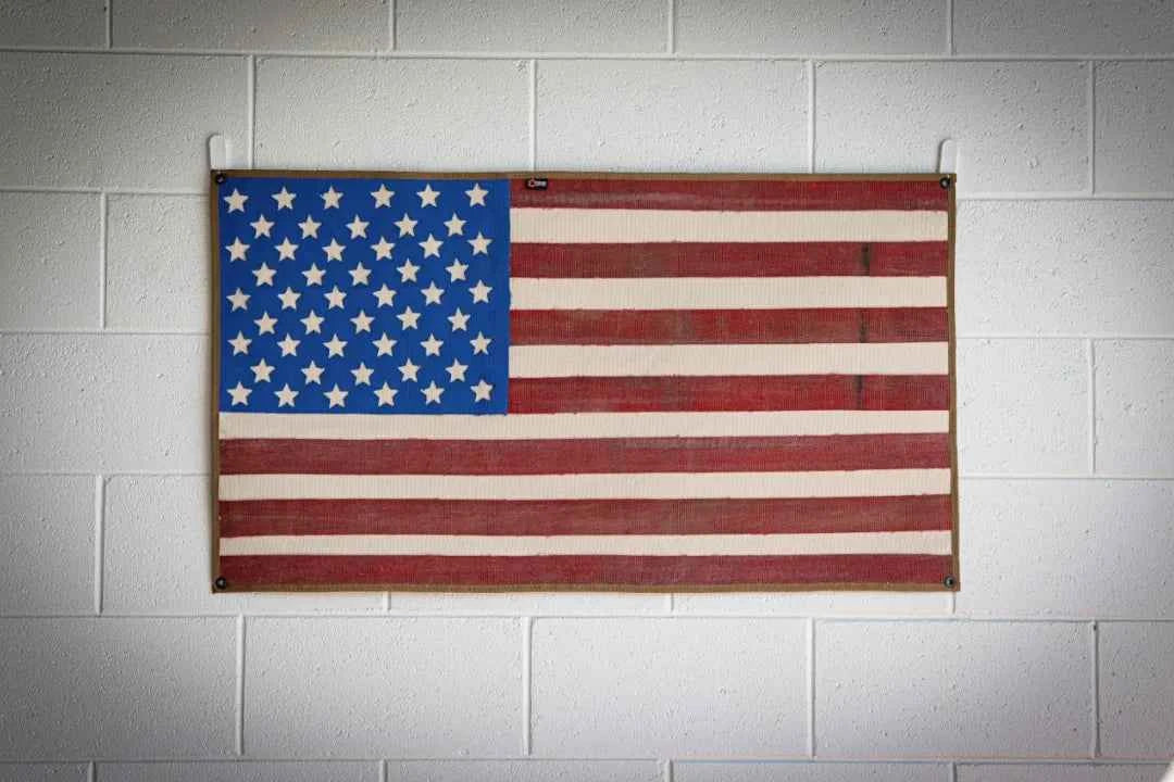 American Flag - Fire Hose - Vintage