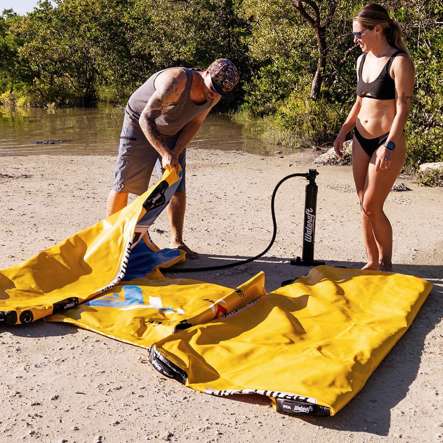 Aqua Lily Pad Inflatable Battle Pad for Aquatic Games
