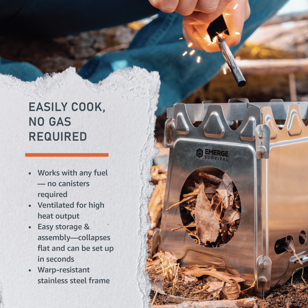 Emerge Survival - Collapsible Mini Stove - East Bay Industries