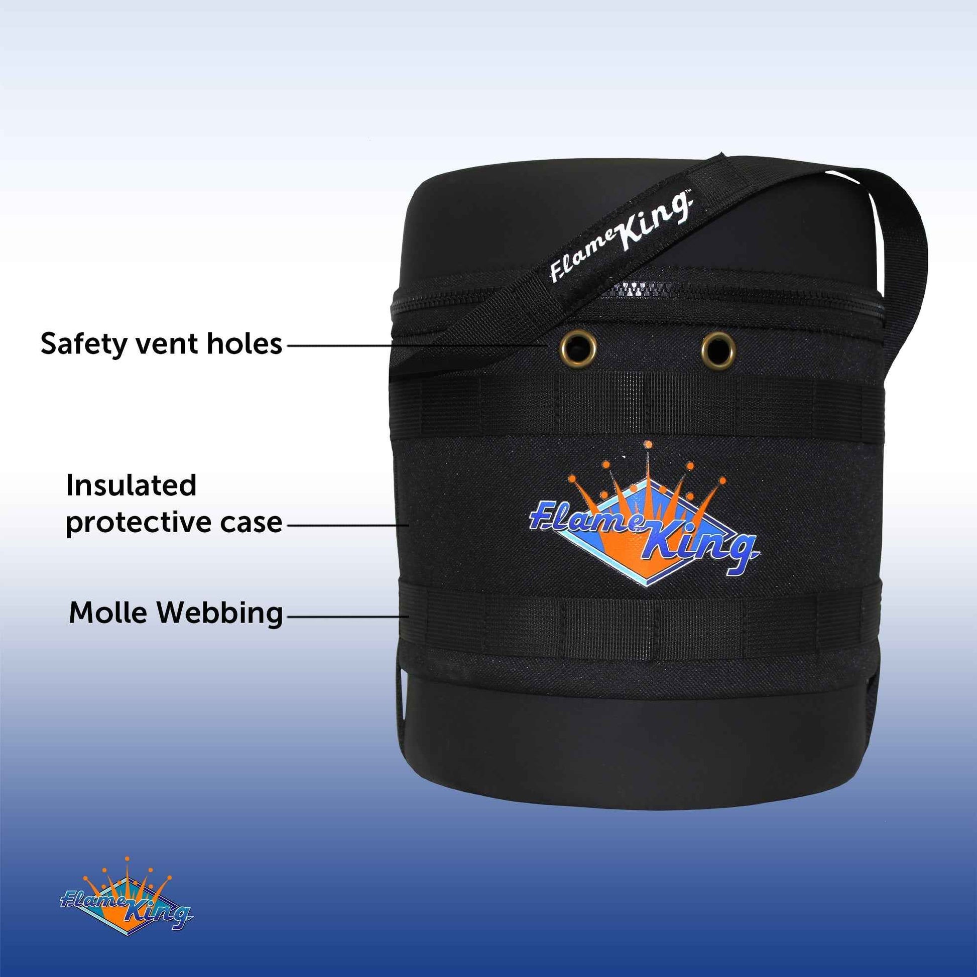 Flame King Propane Gas Hauler for 3lb Propane Tank Insulated Protective Carry Case