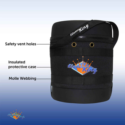 Flame King Propane Gas Hauler for 3lb Propane Tank Insulated Protective Carry Case