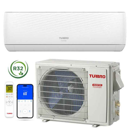 Finnmark 24000 BTU WiFi Ductless Mini Split AC with Heat Pump, 230V (R32)
