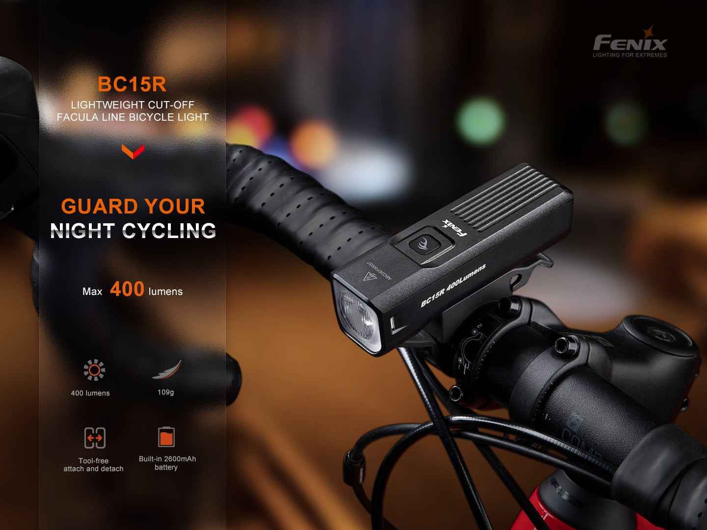 Fenix BC15R Lightweight Rechargeable Bicycle Light