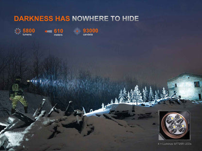 Fenix TK35R Rechargeable High-Performance Tactical Flashlight with UV Output