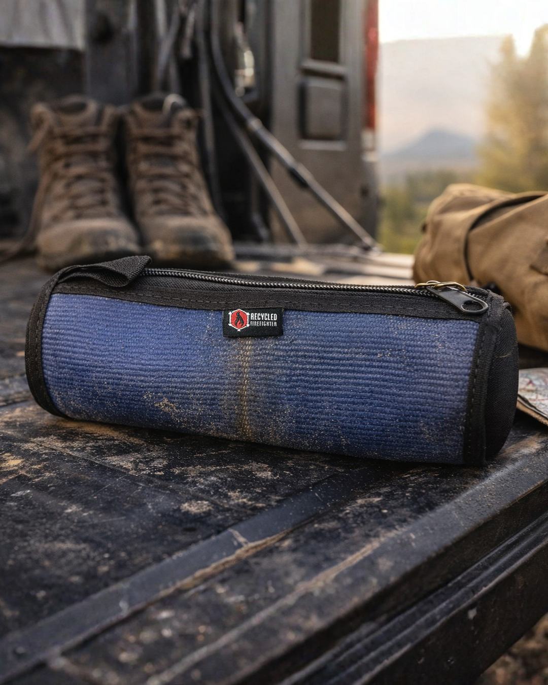Recycled Firefighter Fire Hose Dopp Kit for Travelers