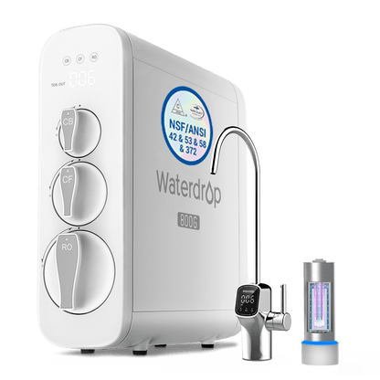 800 GPD Tankless RO System with UV Sterilizing Light - Waterdrop G3P800