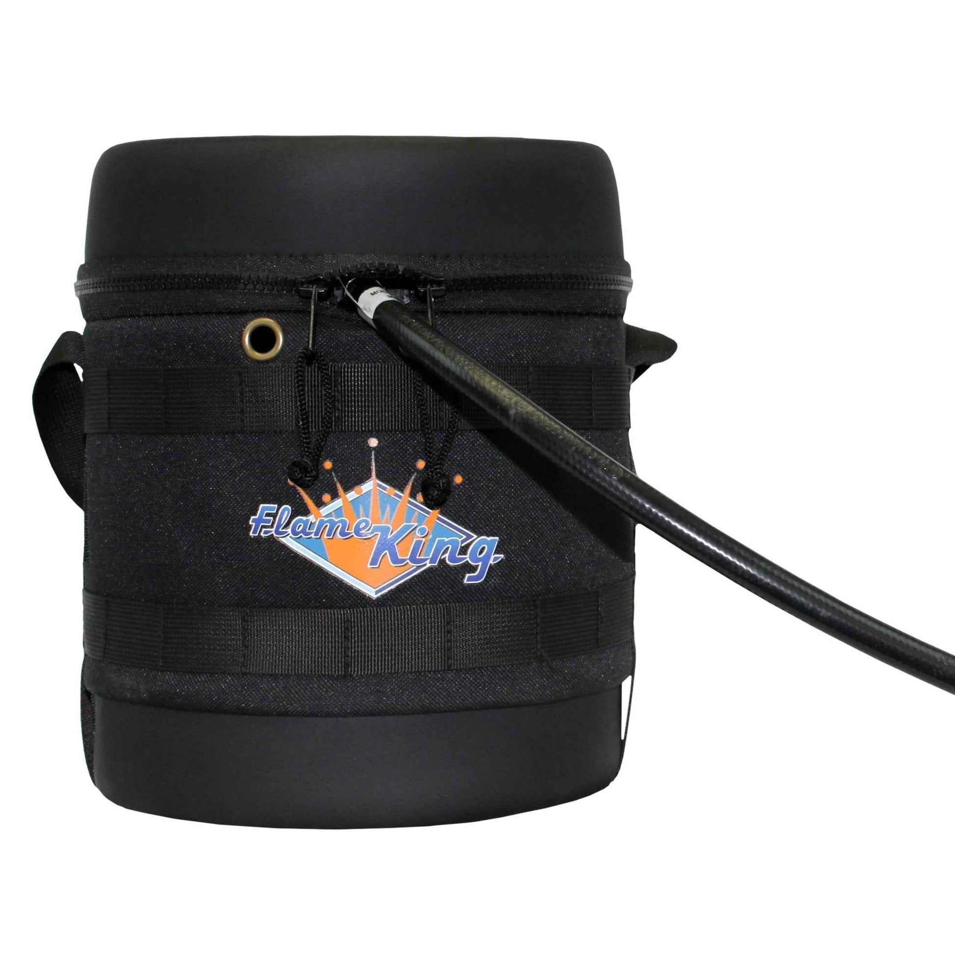 Flame King Propane Gas Hauler Kit 3lb Empty Propane Tank, Adapter Hose and Insulated Protective Carry Case