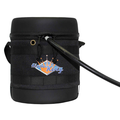 Flame King Propane Gas Hauler Kit 3lb Empty Propane Tank, Adapter Hose and Insulated Protective Carry Case