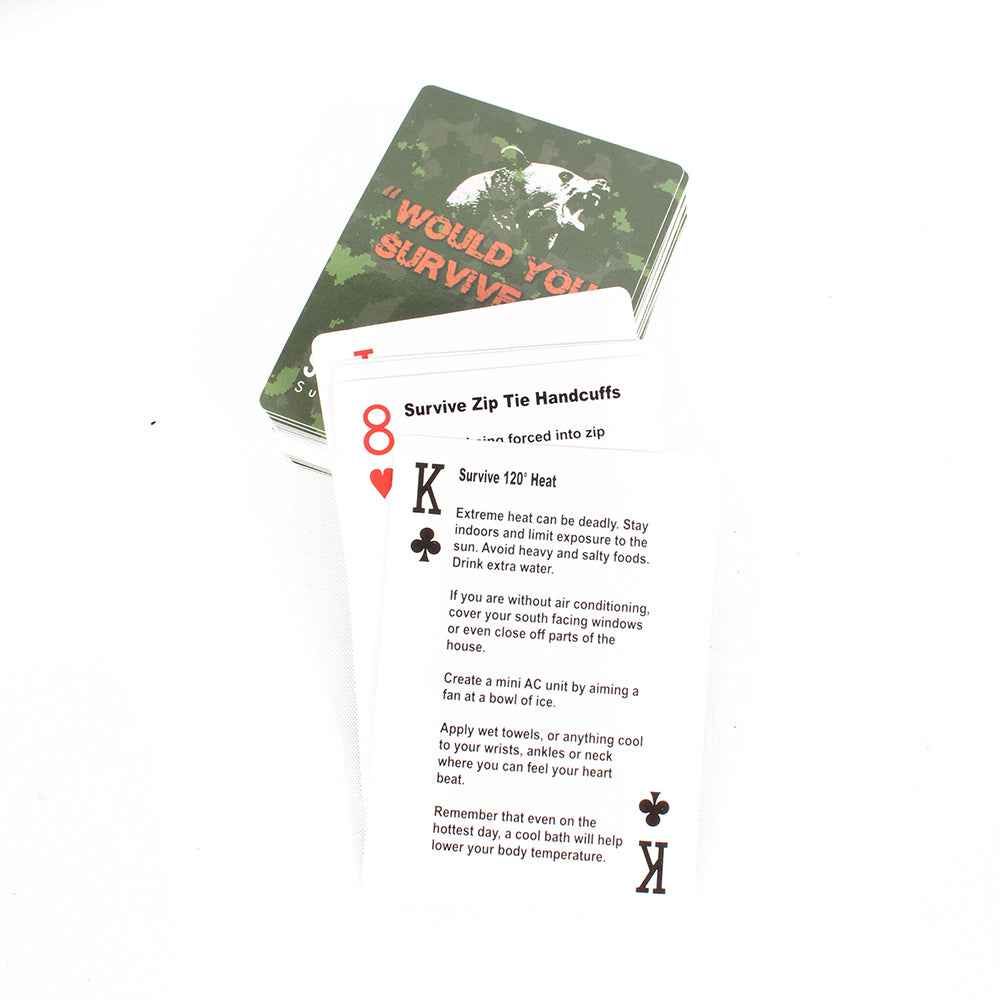 Survival Tips Playing Cards