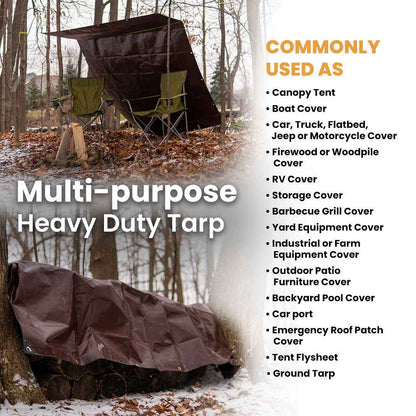 Super Heavy Duty Poly Tarp Cover Thick 16 Mil, 8 oz