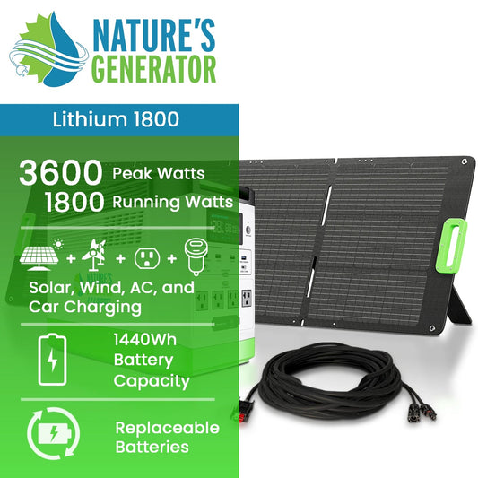 Nature's Generator Lithium 1800 Solar Generator - East Bay Industries