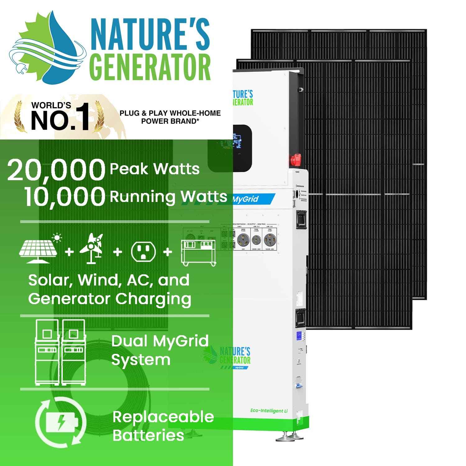 MyGrid 10K Solar Generator for Home