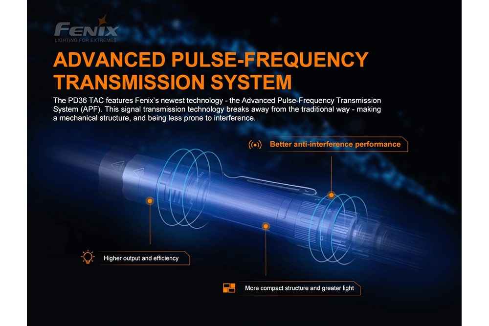 Fenix PD36 TAC Tactical Flashlight - 3000 Lumens