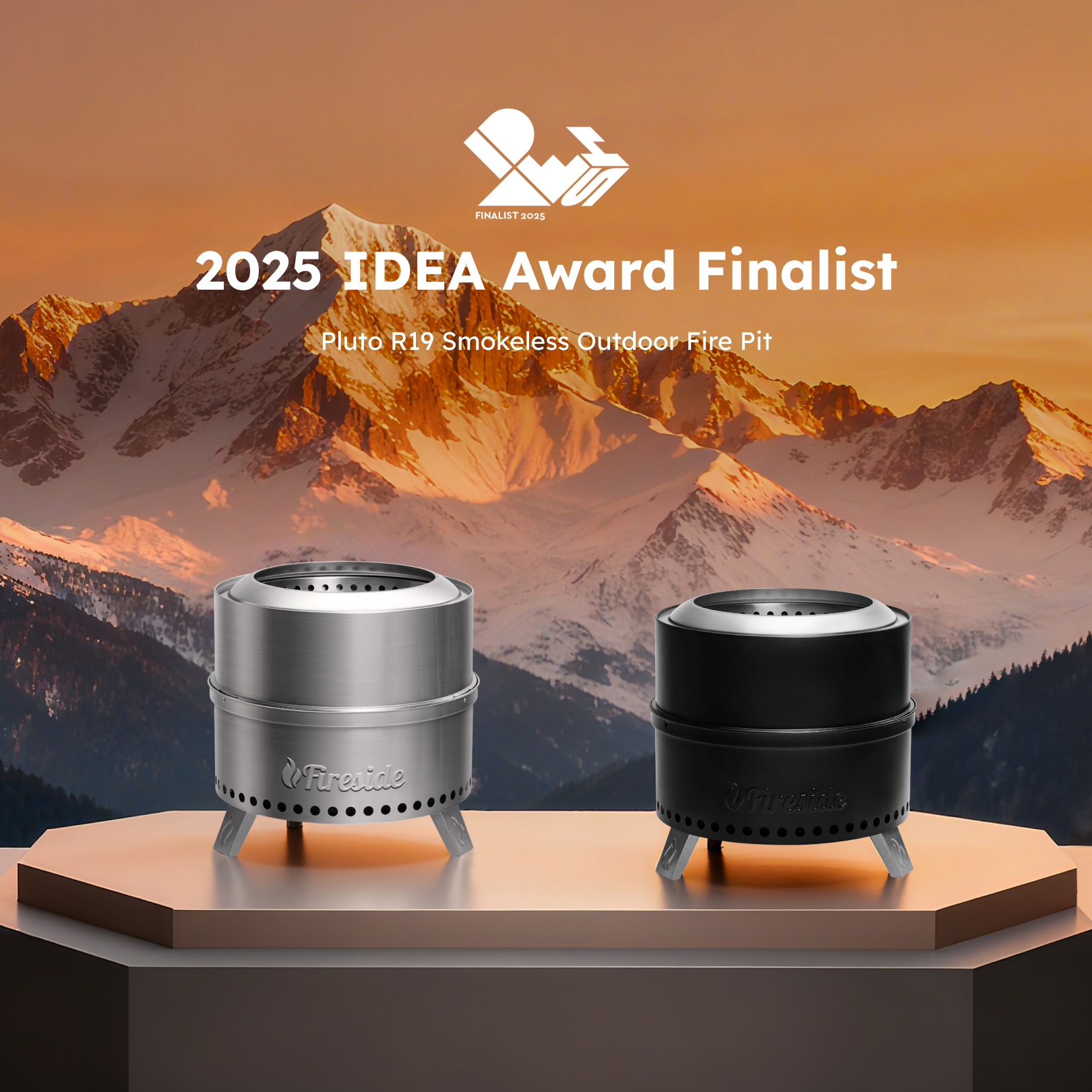 Pluto R19-SS Smokeless Outdoor Fire Pit -  Stainless Steel