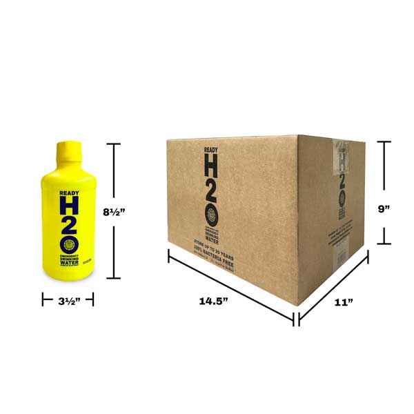 Emergency Drinking Water - Bacteria Free - 20 yr - 1 Liter Bottles - Pallet Quantity (840L)