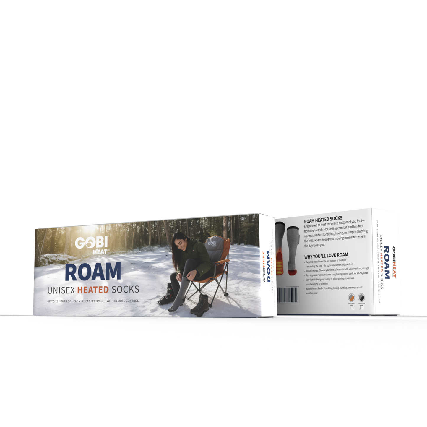 Roam Heated Socks – Unisex Rechargeable Heated Socks with Remote Control