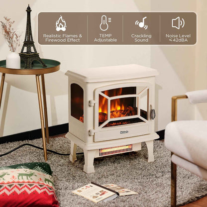 Suburbs TS20-SD Electric Fireplace Stove Heater with Sound