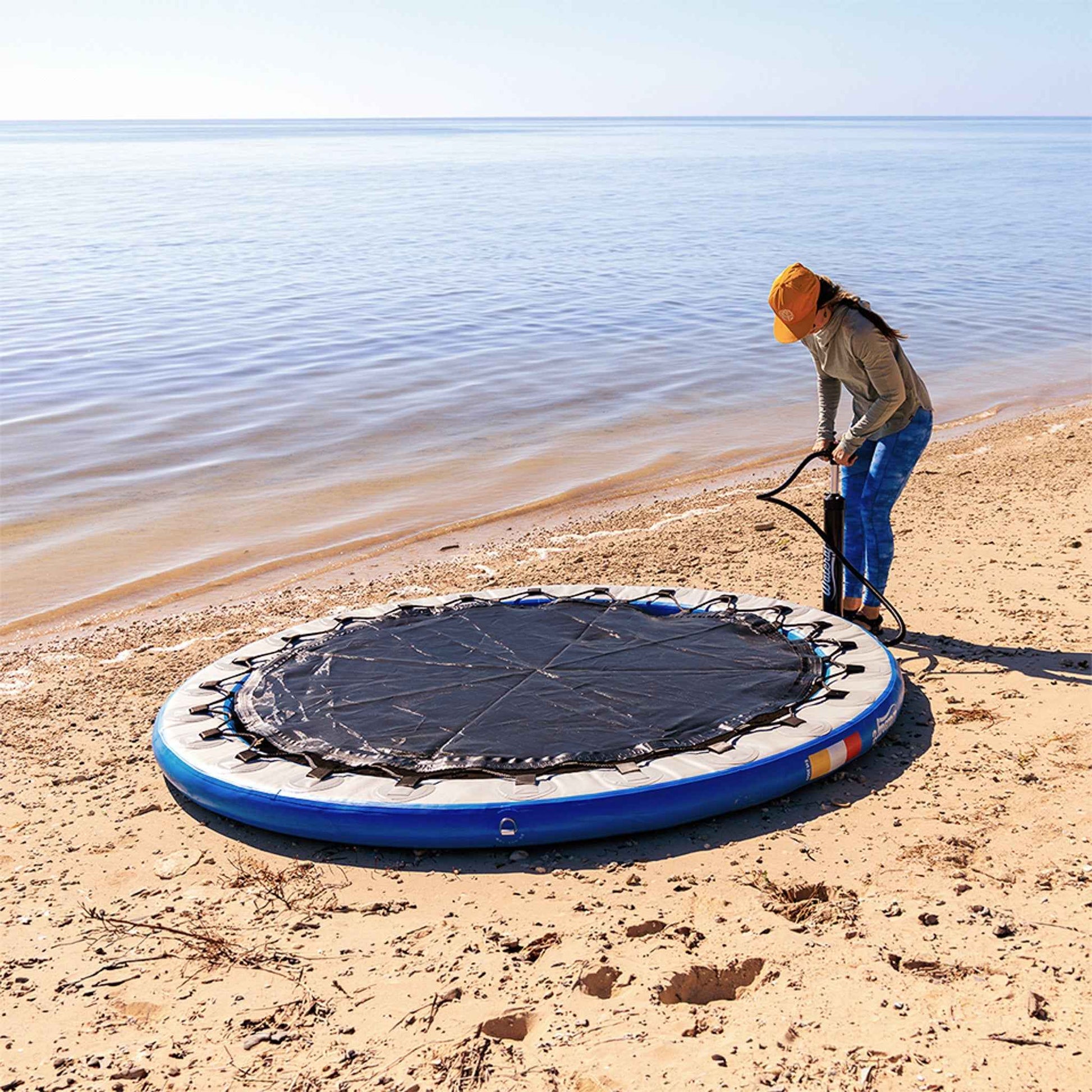 Aqua Lily Pad 8ft Round Inflatable Wateraft Floating Dock
