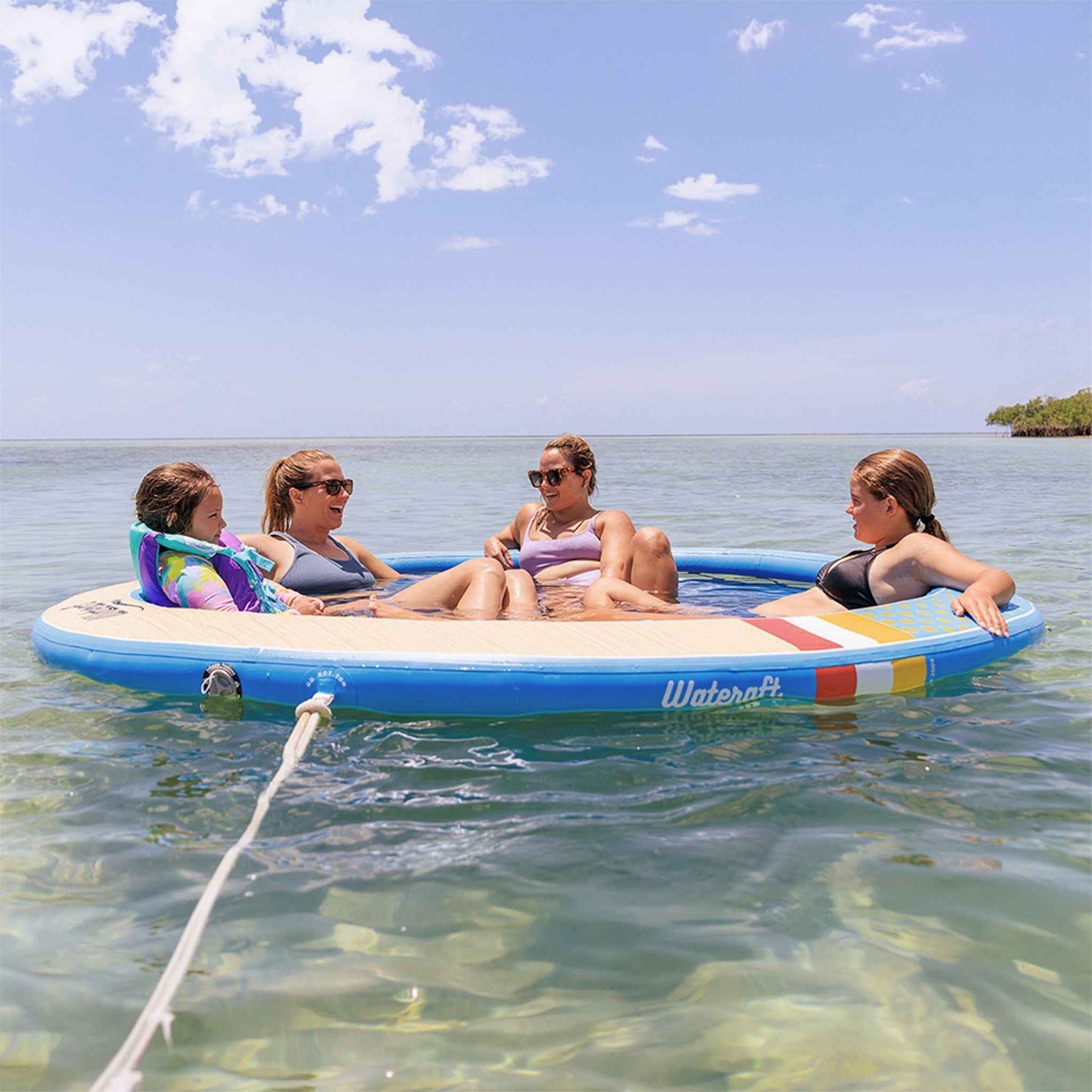 Aqua Lily Pad 8ft Round Inflatable Wateraft Floating Dock