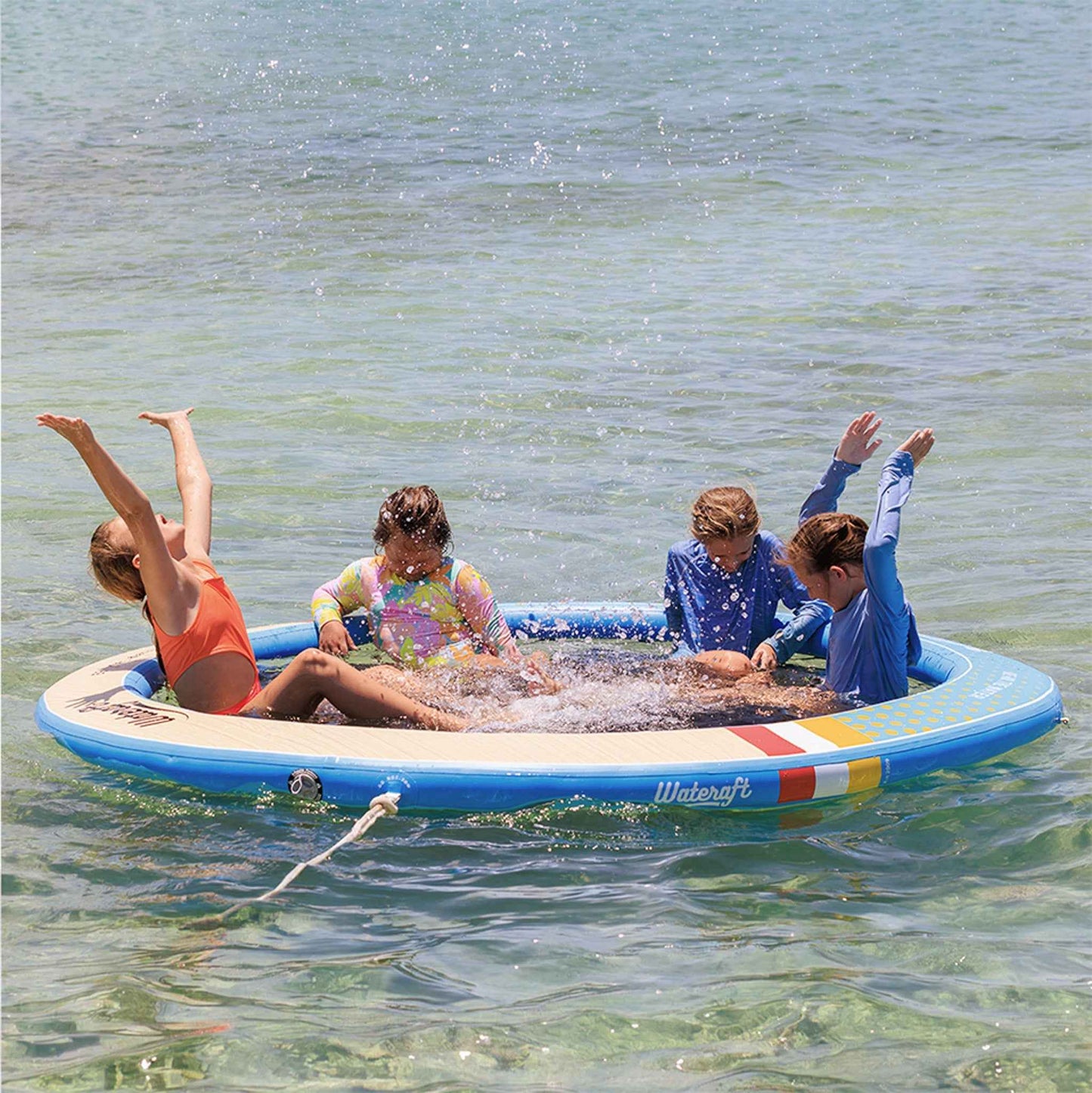 Aqua Lily Pad 8ft Round Inflatable Wateraft Floating Dock