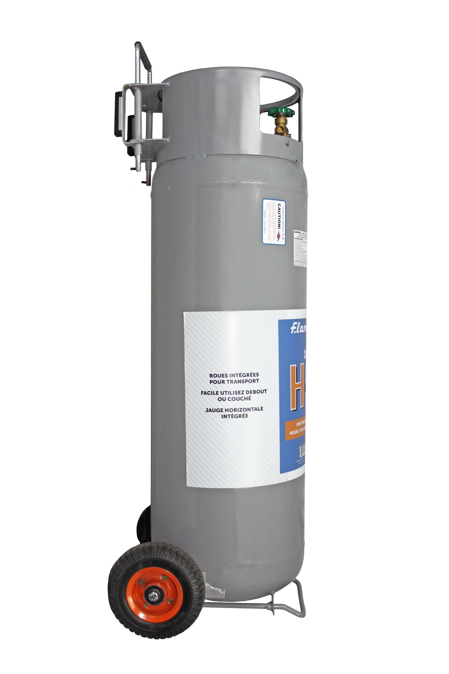 Flame King 100lb Propane Tank with Wheels for Outdoor Use