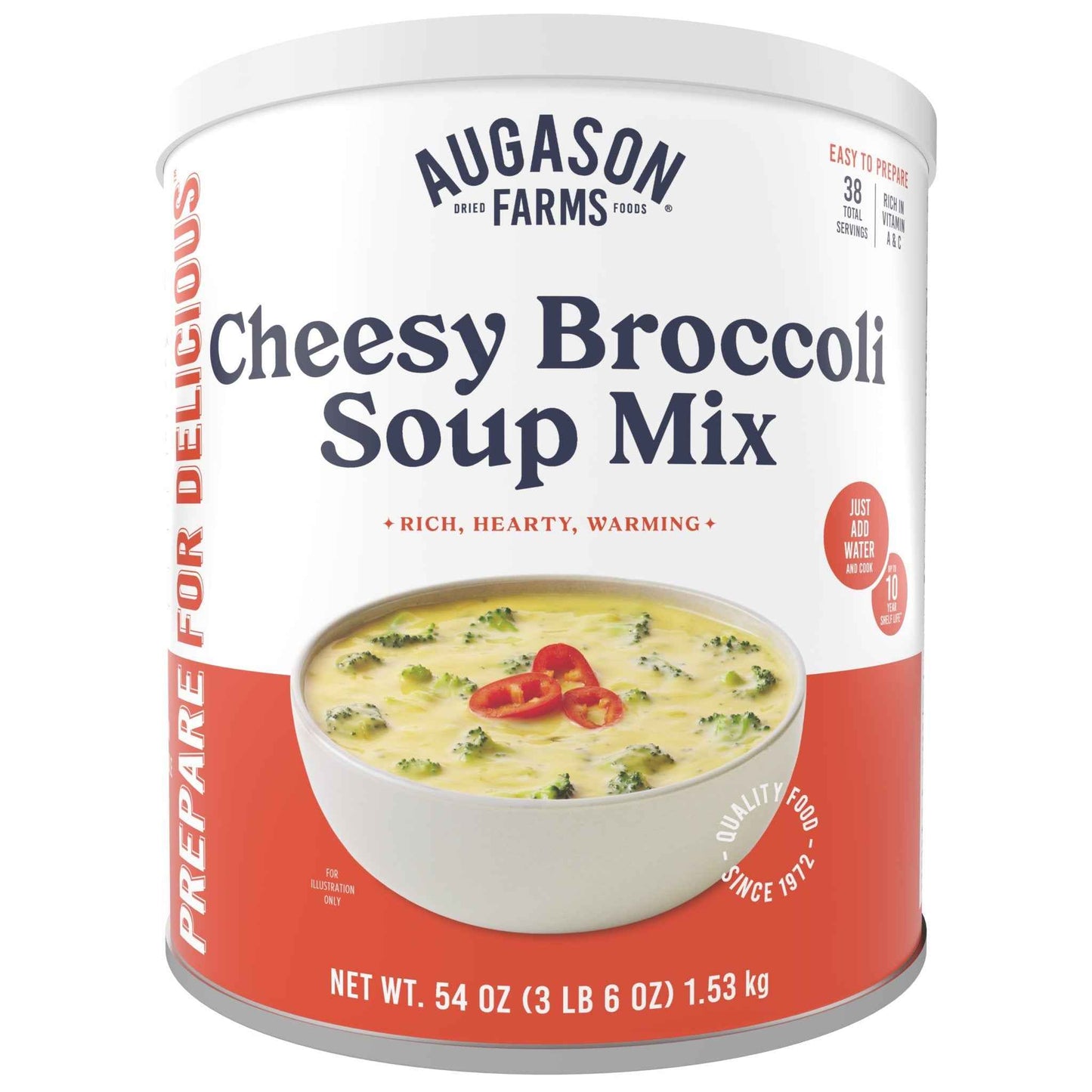 Cheesy Broccoli Soup Mix Can, 38 Servings