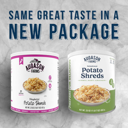 Dehydrated Potato Shreds Can, 31 Servings