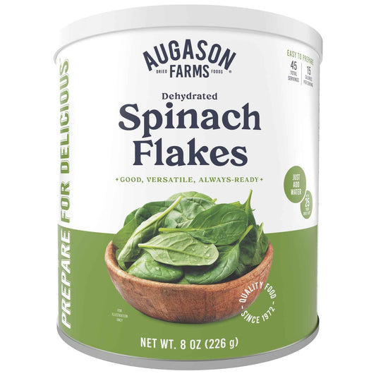 Dehydrated Spinach Flakes Can, 45 Servings