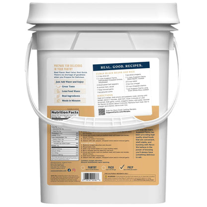 Dried Black Beans 4-Gallon Pail, 237 Servings