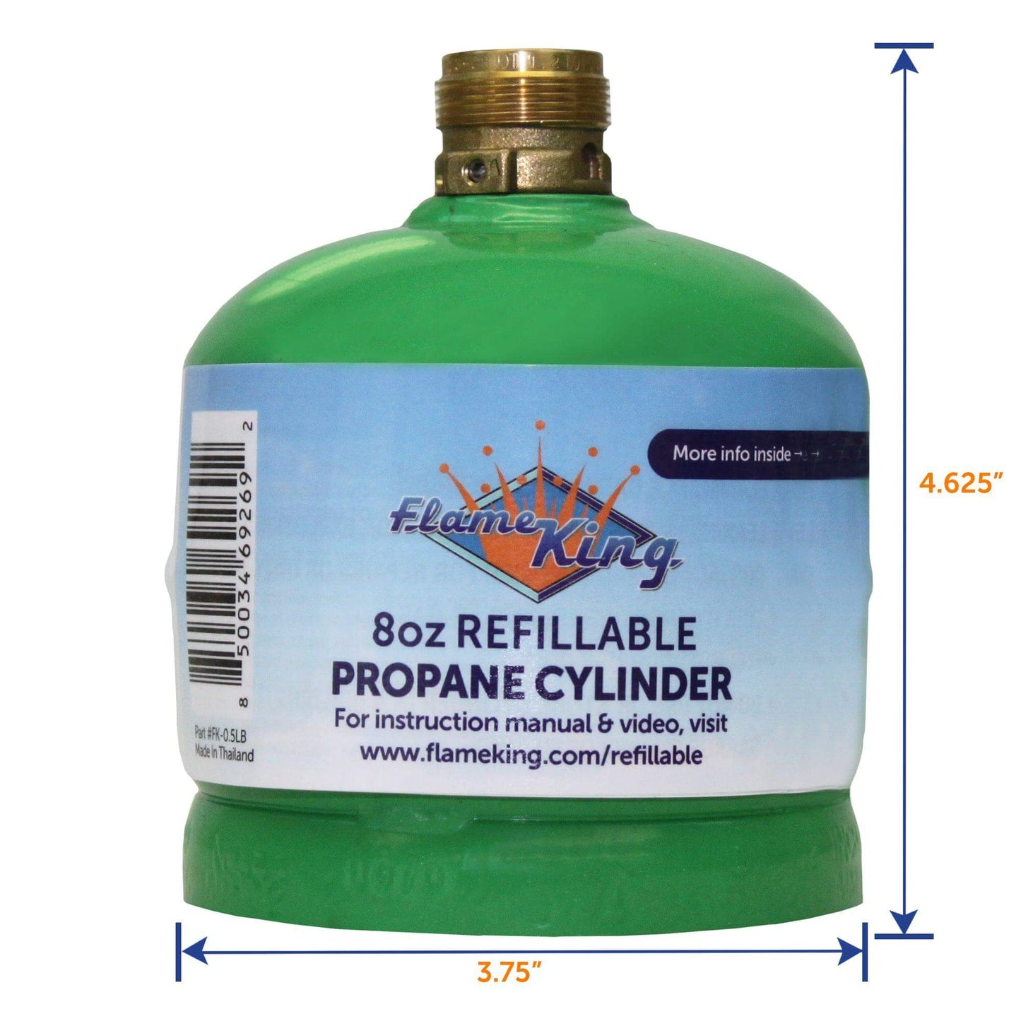 Flame King 2 Pack 8oz Refillable Propane Cylinder for Camping
