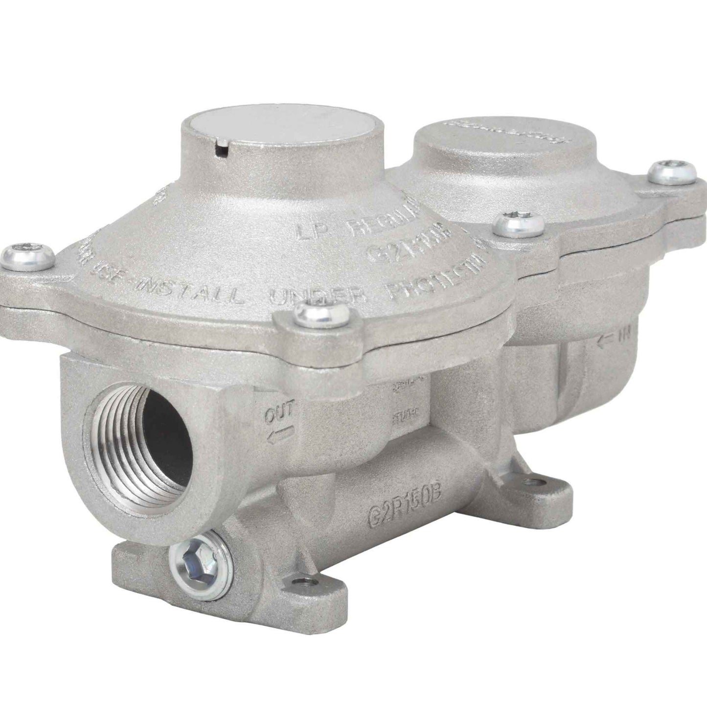 Flame King 2-Stage 160,000 BTU Propane LP Vertical Super Compact Regulator