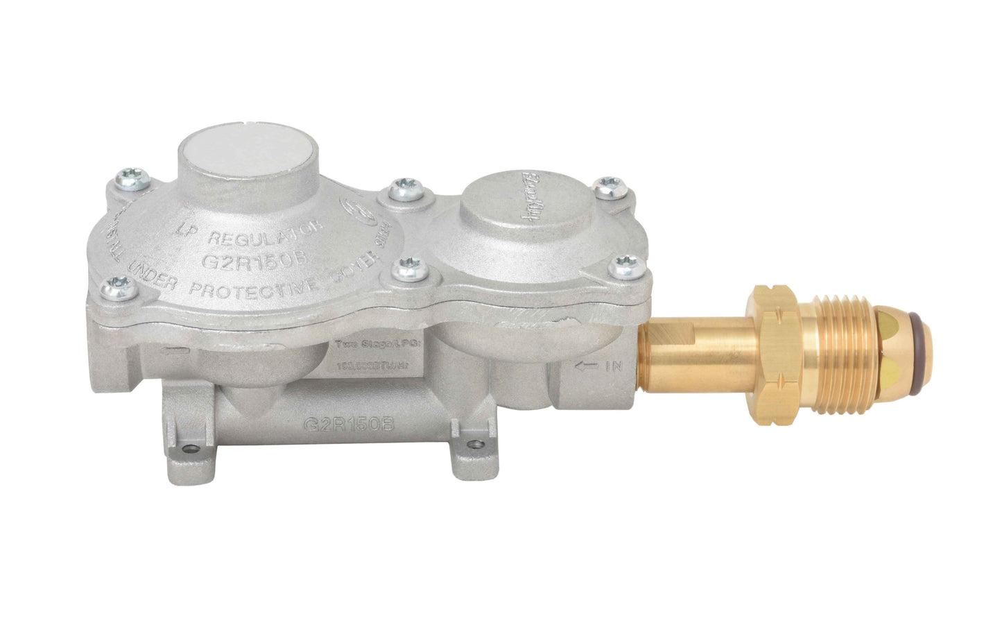 Flame King 2-Stage 160,000 BTU Propane LP Horizontal Super Compact Regulator