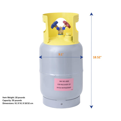 Flame King 30 lb Refrigerant Recovery Cylinder for HVAC