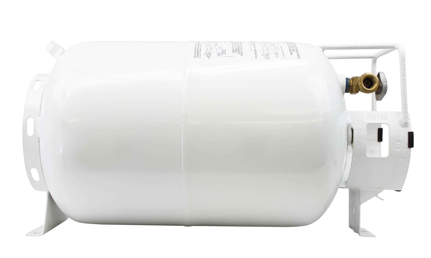 Flame King 30lb Horizontal Propane Cylinder Tank With Valve and Gauge RV Trailer