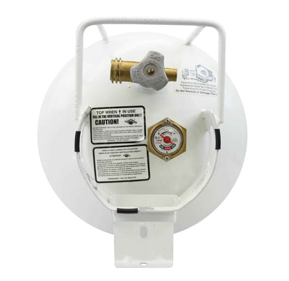 Flame King 30lb Horizontal Propane Cylinder Tank With Valve and Gauge RV Trailer