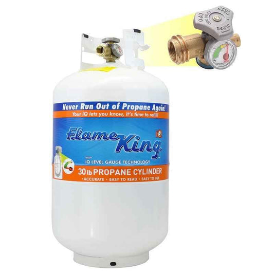 Flame King 30lb Propane Tank LP Cylinder with OPD & Gauge