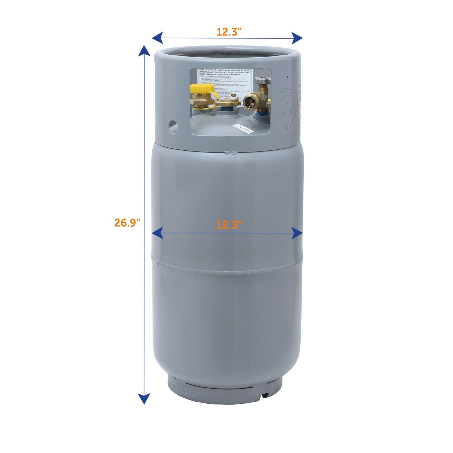 Flame King 33.5lb Steel Propane Tank with Gauge for Forklifts