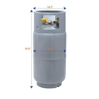 Flame King 33.5lb Steel Propane Tank with Gauge for Forklifts