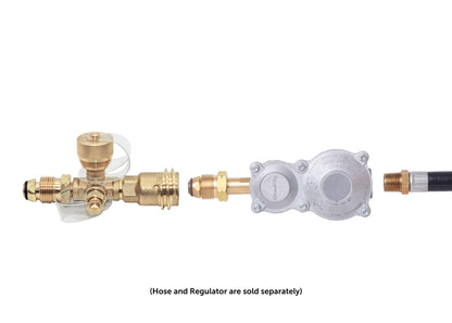 Flame King 4 Port Brass Propane Adapter for Outdoor Use