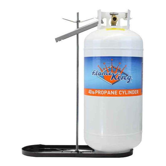 Flame King 40lb Rack for Dual Propane Tank RVs & Trailers