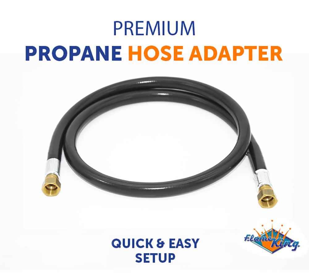 Flame King 48-Inch Thermo Rubber RV Slide Out Hose Assembly 3/8'' ID Female to Female