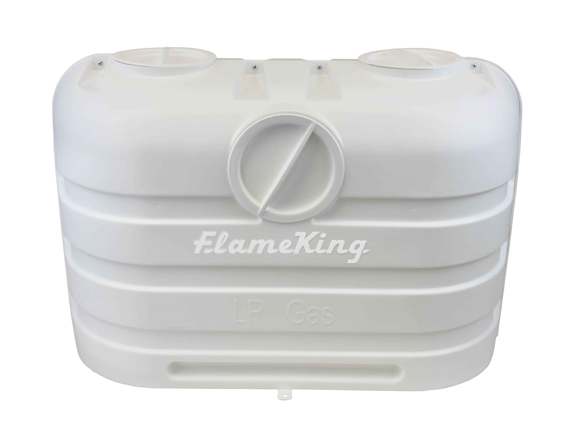 Flame King Dual 20LB LP Propane Tank Light Plastic Heavy Duty Cover Rv Trailer White