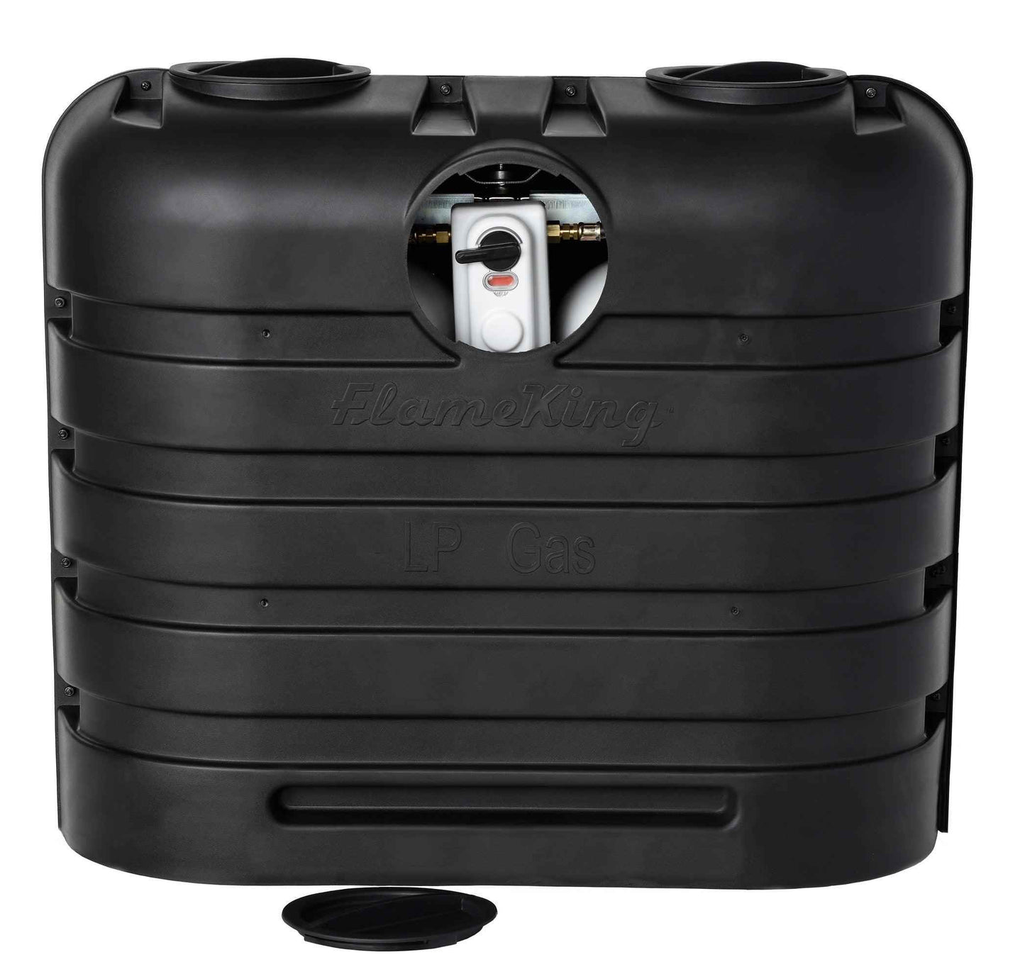 Flame King Dual 30LB LP Propane Tank Light Plastic Heavy Duty Cover RV Trailer Black